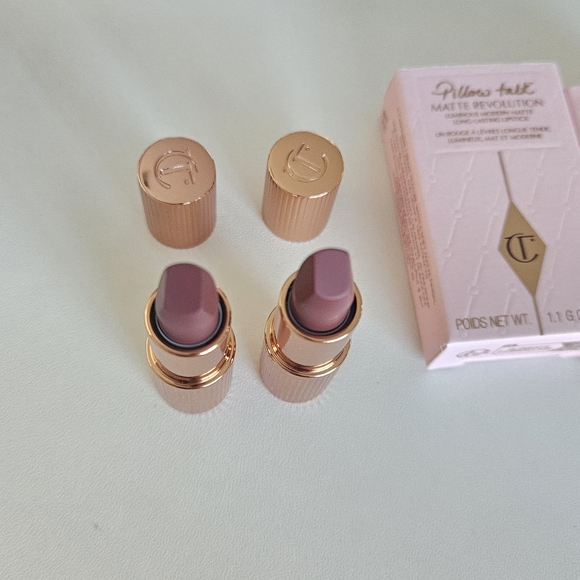 NWT2 Charlotte Tilbury Lipstick Pillow Talk Medium Matte Revolution Pink Red Gif - Picture 7 of 16